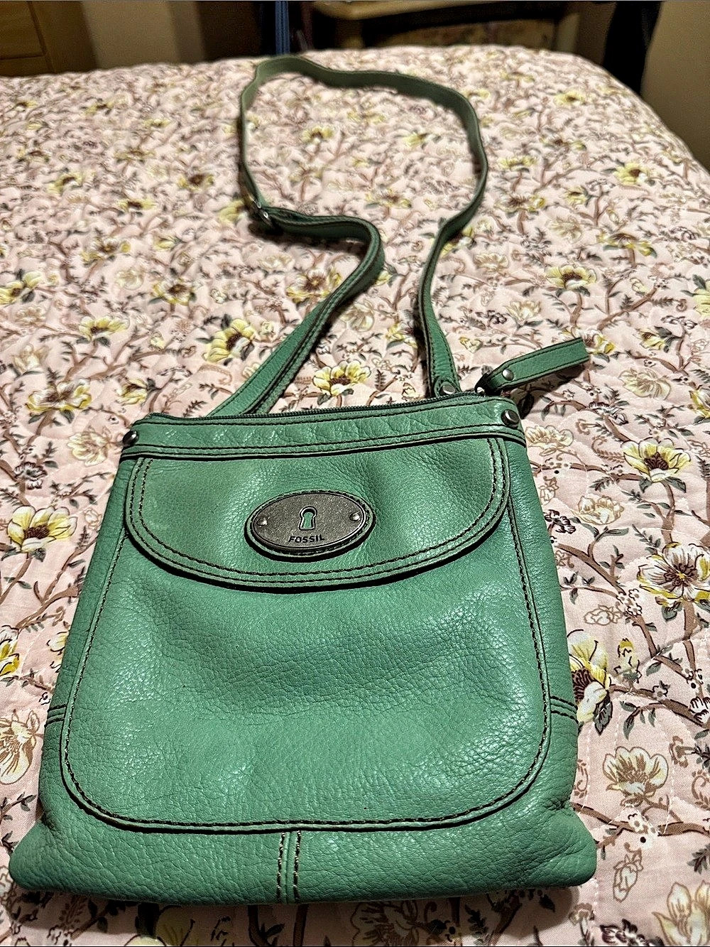 Fossil Fiona Leather Crossbody Bag - Green